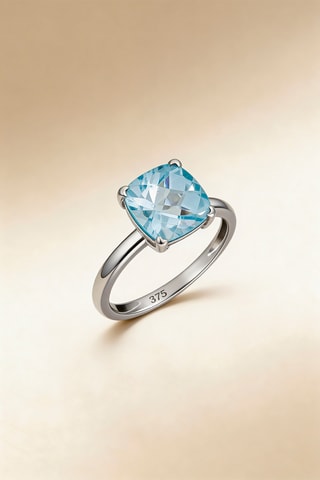Anillo Topaze unique - Oro blanco y topacio