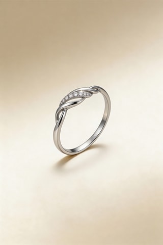 Anillo Life - Oro blanco y diamantes