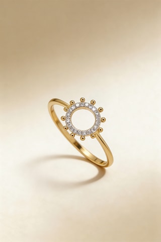 Anillo Bursa - Oro amarillo y diamantes