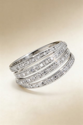 Anillo Sensualité - 
Oro blanco y diamantes