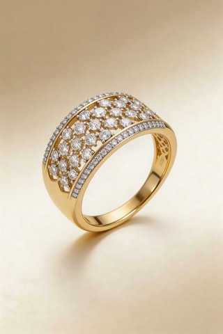 Anello Taygète - Oro giallo e diamanti