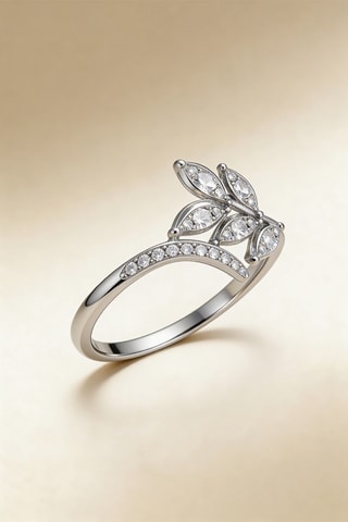 Anillo Izïa - Oro blanco y diamantes