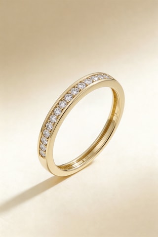 Anillo Alliance Demi-tour - Oro amarillo y diamantes