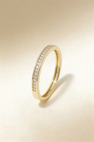 Anillo Alliance Demi-tour - Oro amarillo y diamantes