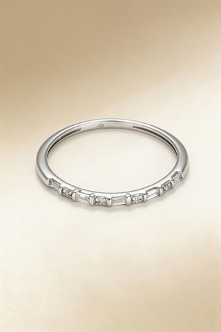 Anillo Brillance - Oro blanco y diamantes
