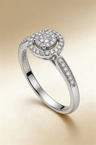 Anillo Philomène - Oro blanco y diamante