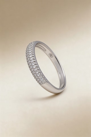 Anillo Arsia - Oro blanco y diamantes