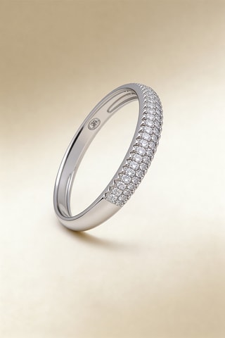 Anillo Arsia - Oro blanco y diamantes