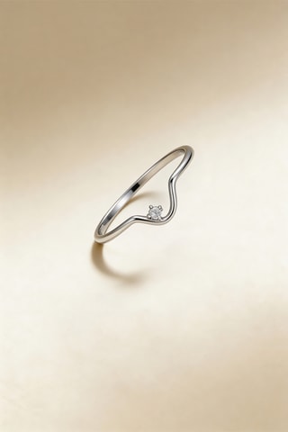 Anillo Pudeur - Oro blanco y diamante