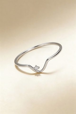 Anillo Pudeur - Oro blanco y diamante