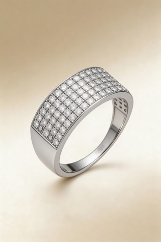 Anillo Queenstown - Oro blanco y diamantes