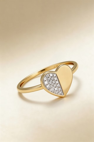 Anello Alvina - Oro giallo e diamanti - Muse