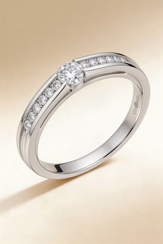 Anillo Toute la vie - Oro blanco y diamantes