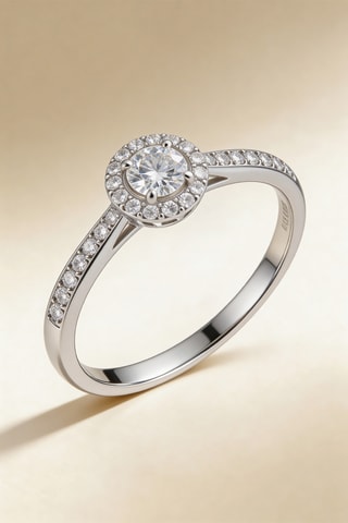 Anillo Ahimsa - Oro blanco y diamantes