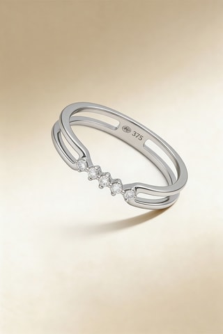 Anillo Davina - Oro blanco y diamantes