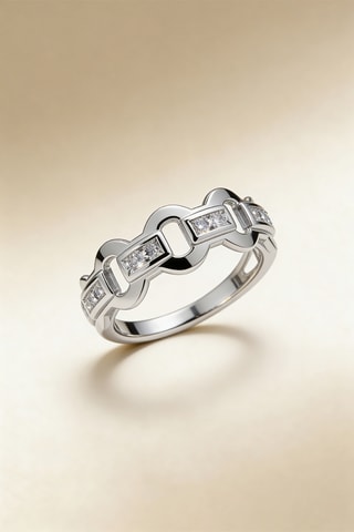 Anillo Mailles  -  Oro blanco y diamantes