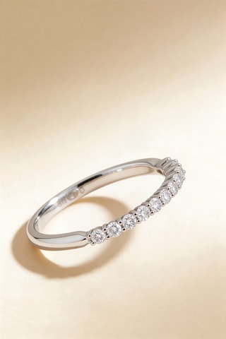 Alianza Only You - Oro blanco y diamantes