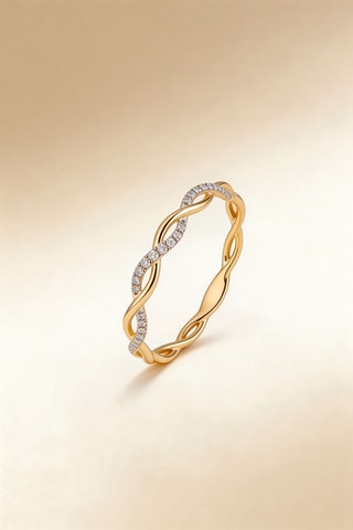 Alianza Entortillement  - Oro amarillo y diamantes