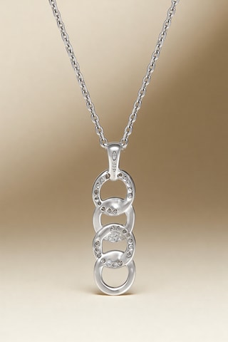 Collar Ronds entrelacés - Oro blanco y diamantes 