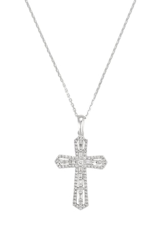 Ciondolo Celestial Cross - Oro bianco e diamanti