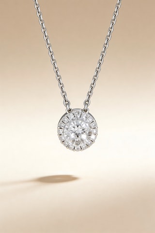 Colgante Mon Brillant - Oro blanco y diamantes