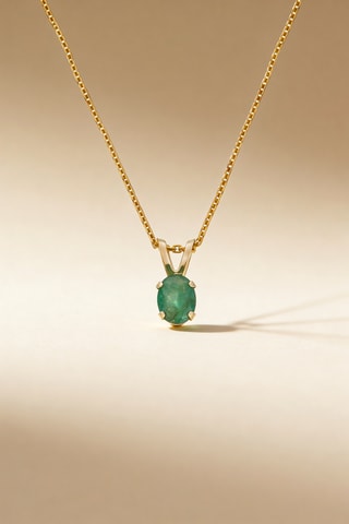 Colgante Puce émeraude - Oro amarillo y esmeralda