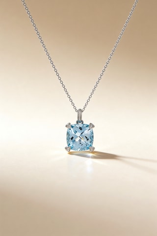 Colgante Topaze Unique - Oro blanco y topacio