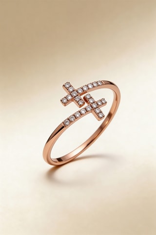 Anillo Phtonia - Oro rosa y diamantes