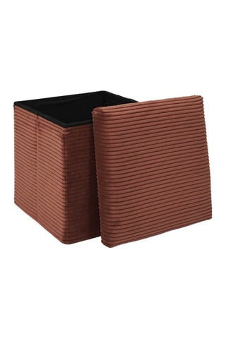 Inklapbare Opbergpoef Scott - Terracotta