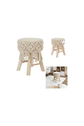 Kruk Boho Beige en Naturel