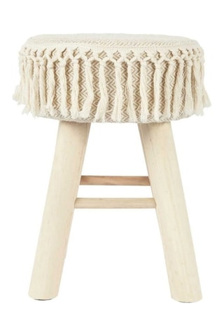 Houten Kruk Pampa 
Beige