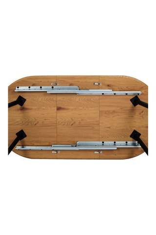 Uitschuifbare Tafel Houtimitatie en Zwart