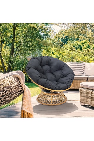 Draaibare Fauteuil Cancun Zwart en Bruin