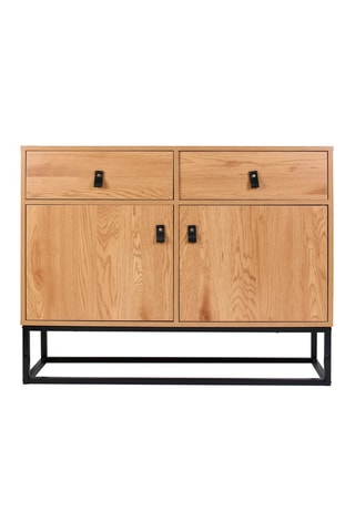 Dressoir 2 Deuren Naturel en Zwart