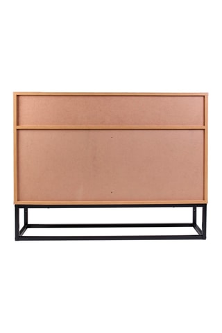 Dressoir 2 Deuren Naturel en Zwart