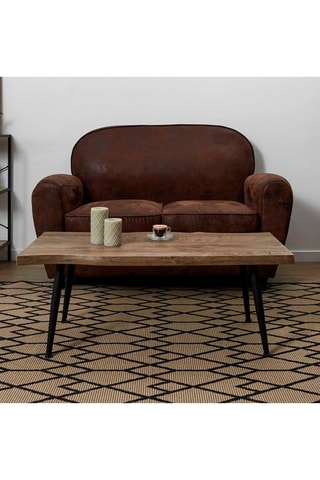 Salontafel Zwart en Houtimitatie