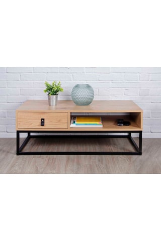 Salontafel 1 Lade  Naturel en Zwart