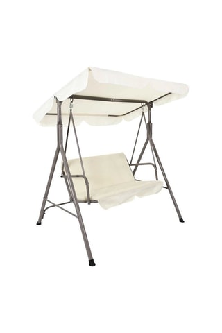 Schommelstoel Sonia Beige en Grijs