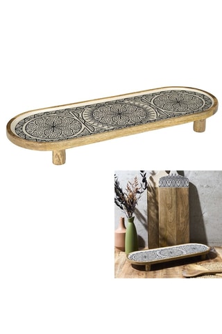 Plateau van mangohout - 50 x 18 x 5 cm