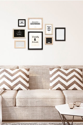 8 Houten Fotolijsten Zwart en Naturel