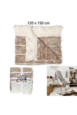 Plaid Taupe - 120 x 2 x 150 cm