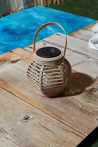 Lanterna a energia solare LED - 15 cm - Beige