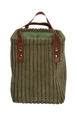 3 Velours Opbergmanden - Groen - 36 x 26 x 20 cm