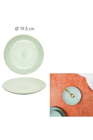 6 Platte Aardewerk Borden Mirage - 19,5 cm