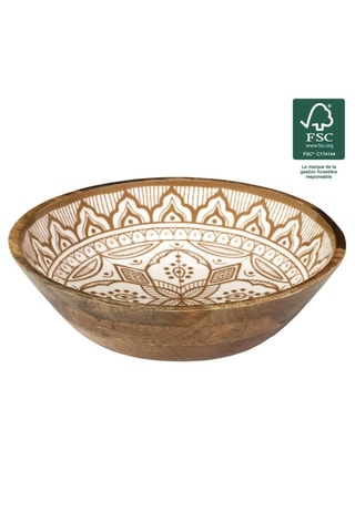 Ensaladera de madera de mango Dune - 28 cm