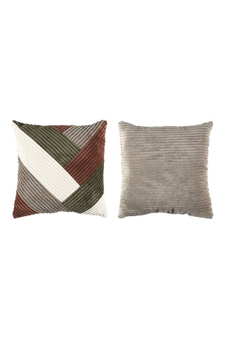 Sierkussen Patchwork Scott - Bruin - 40 x 40 x 5 cm