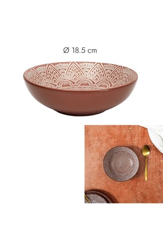 6 Diepe Aardewerk Borden Mirage - 18,5 cm