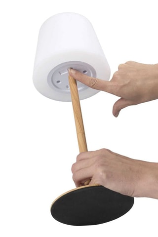 Oplaadbare Lamp Natural - Houtimitatie en Wit