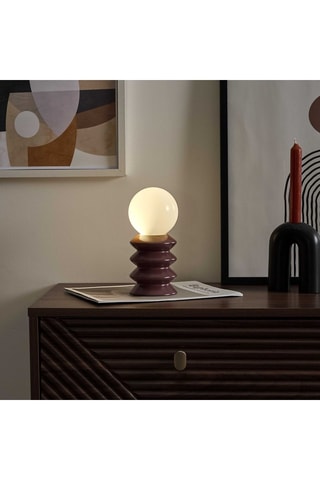 Keramische Ledtafellamp - Beige