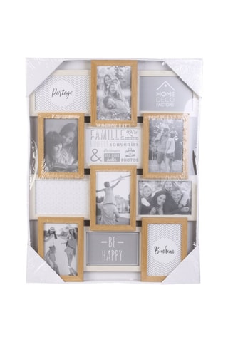 Fotolijst 12 Foto's 10 x 15 cm - Lichtbruin en Wit